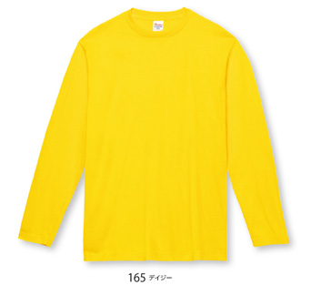 5.6oz ヘビーウエイト長袖リブ無しカラーTシャツ